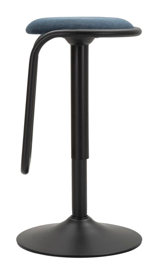 Scaun de Bar Mauro Ferretti Destiny, ø 41x61-83 cm, Negru/Albastru