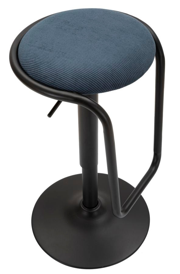 Scaun de Bar Mauro Ferretti Destiny, ø 41x61-83 cm, Negru/Albastru