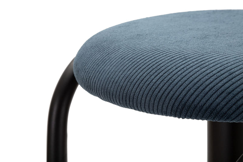 Scaun de Bar Mauro Ferretti Destiny, ø 41x61-83 cm, Negru/Albastru