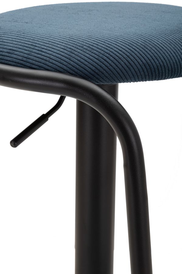 Scaun de Bar Mauro Ferretti Destiny, ø 41x61-83 cm, Negru/Albastru