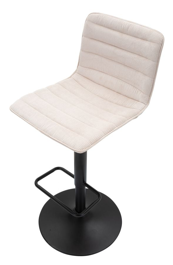 Scaun Bar Mauro Ferretti cu Lift, Negru/Alb, 43x86 cm