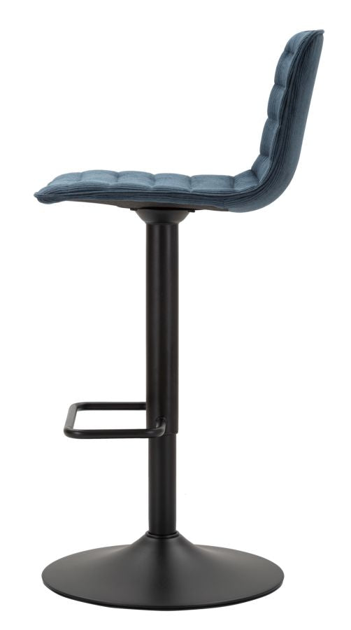 Scaun Bar Mauro Ferretti cu Lift Navy, Negru/Albastru, 43x86 cm