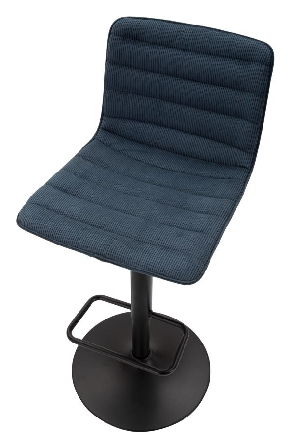 Scaun Bar Mauro Ferretti cu Lift Navy, Negru/Albastru, 43x86 cm