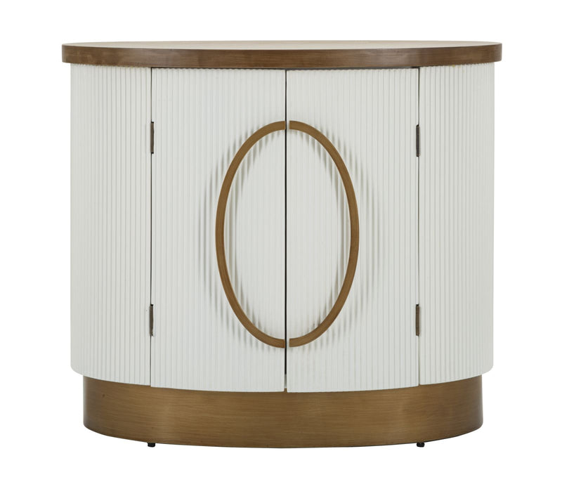 Dulap Mauro Ferretti 2 Door Tolosa, Alb/Maro/Auriu, 79x67 cm