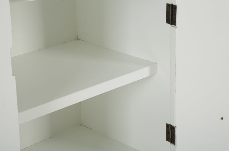 Dulap Mauro Ferretti 2 Door Tolosa, Alb/Maro/Auriu, 79x67 cm
