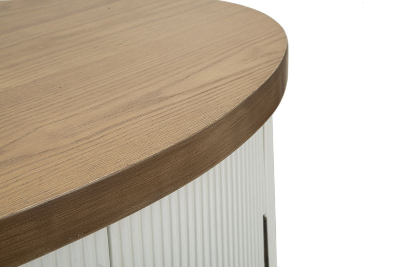 Dulap Mauro Ferretti 2 Door Tolosa, Alb/Maro/Auriu, 79x67 cm