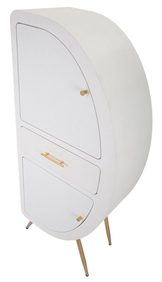 Dulap Mauro Ferretti 2 Door Venus, Alb/Auriu, 60x133 cm