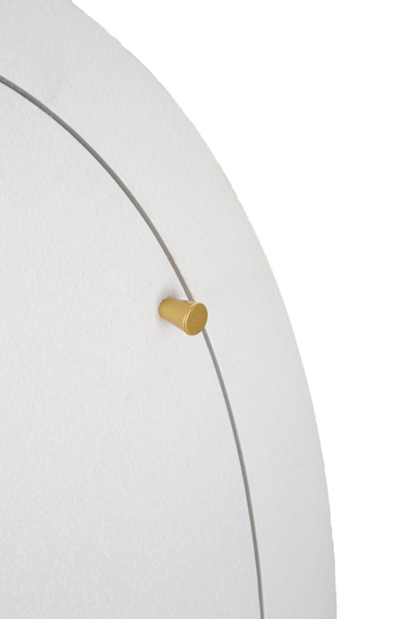 Dulap Mauro Ferretti 2 Door Venus, Alb/Auriu, 60x133 cm