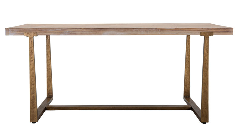 Masă Dining Mauro Ferretti Ankara, Maro/Auriu, 180x78 cm