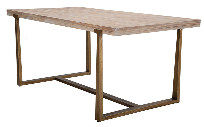 Masă Dining Mauro Ferretti Ankara, Maro/Auriu, 180x78 cm