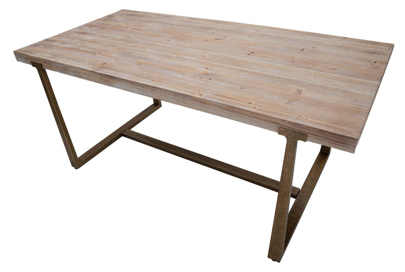 Masă Dining Mauro Ferretti Ankara, Maro/Auriu, 180x78 cm