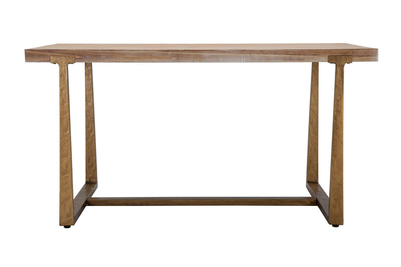 Masă Dining Mauro Ferretti Ankara, Maro/Auriu, 150x78 cm