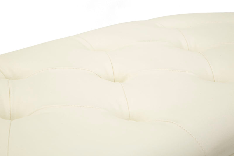 Bancă Mauro Ferretti cu Sharon, Alb/Auriu, 120x43 cm
