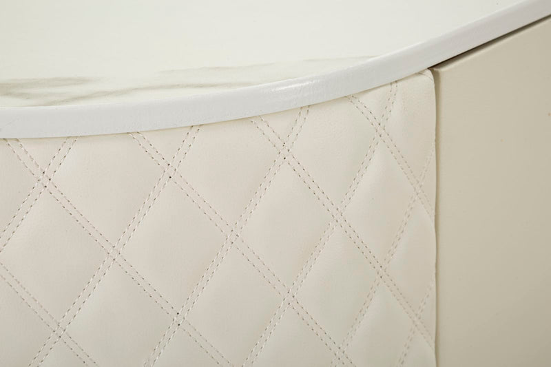 Dulap Mauro Ferretti Sharon, Alb/Auriu, 120x85 cm
