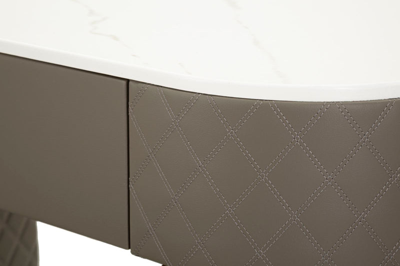 Noptieră Mauro Ferretti Sharon, Gri/Auriu, Ø36 cm