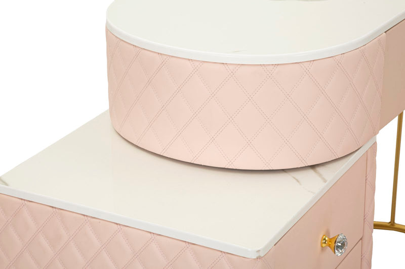 Noptieră Mauro Ferretti Sharon, Roz/Auriu, Ø36 cm