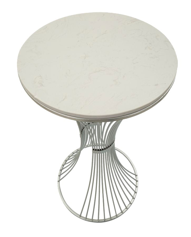 Măsuță Mauro Ferretti Funnel, Argintiu, Ø50 cm
