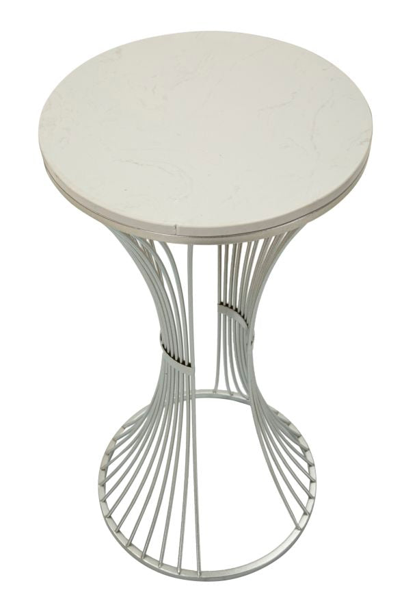 Măsuță Mauro Ferretti Funnel, Argintiu, Ø40 cm