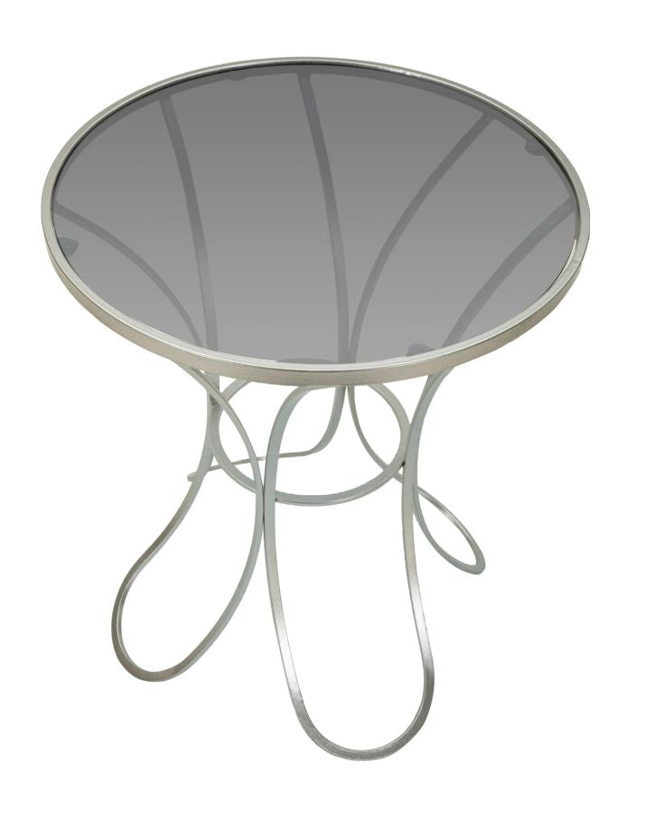Măsuță Mauro Ferretti Trixy, Argintiu, Ø56 cm
