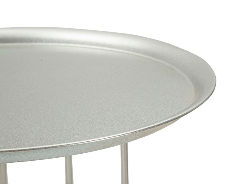 Măsuță Mauro Ferretti Towery, Argintiu, Ø40 cm