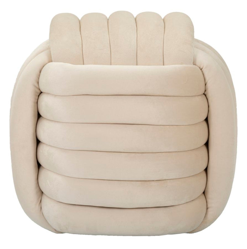 Taburet Mauro Ferretti Softy, Crem, 45x45 cm