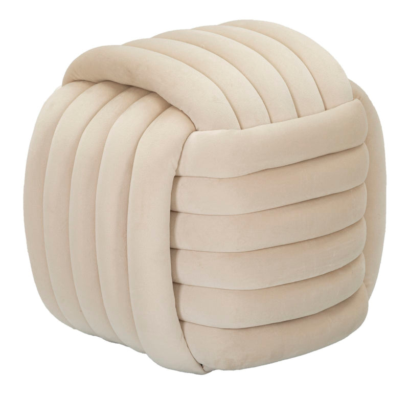Taburet Mauro Ferretti Softy, Crem, 45x45 cm