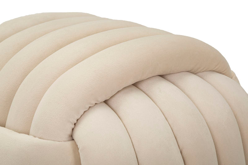 Taburet Mauro Ferretti Softy, Crem, 45x45 cm