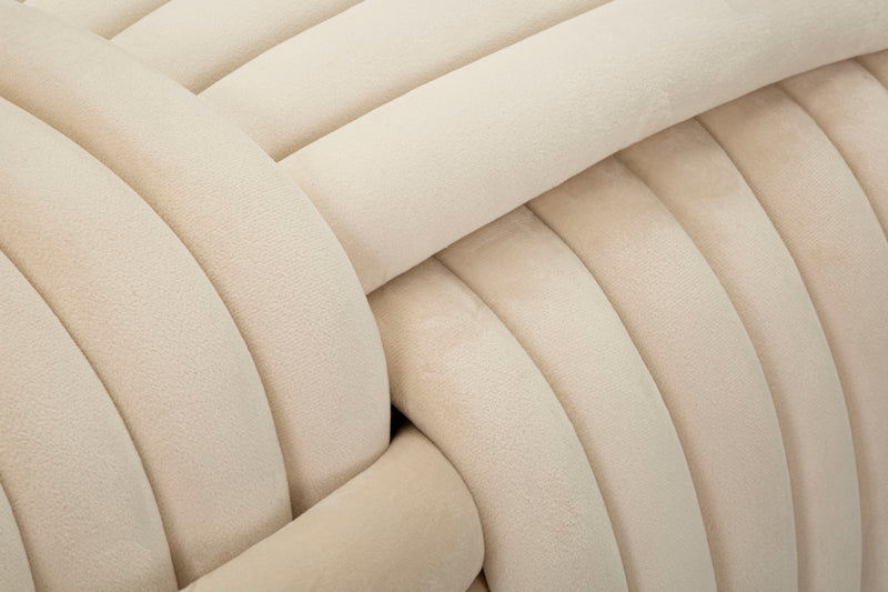Bancă Mauro Ferretti Softy, Crem, 90x45 cm