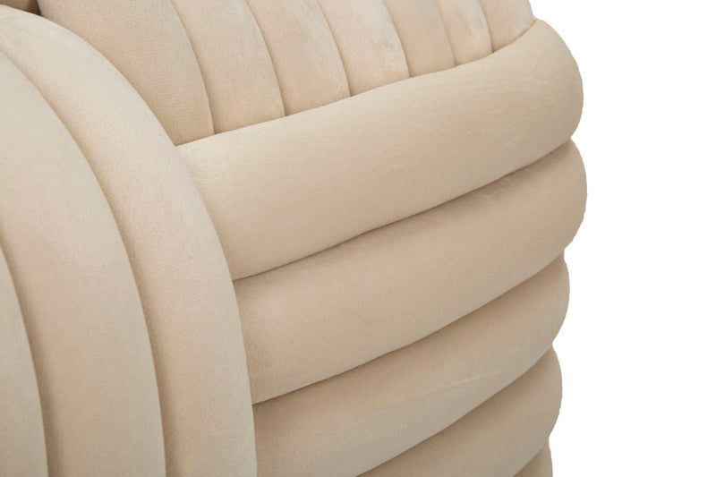Bancă Mauro Ferretti Softy, Crem, 90x45 cm