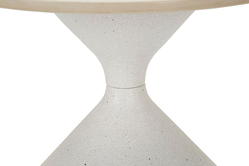 Măsuță Mauro Ferretti, Alb, Ø42 cm