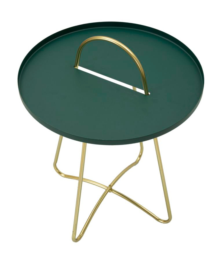 Suport Vaze Mauro Ferretti Grent, Verde/Auriu, Ø45 cm