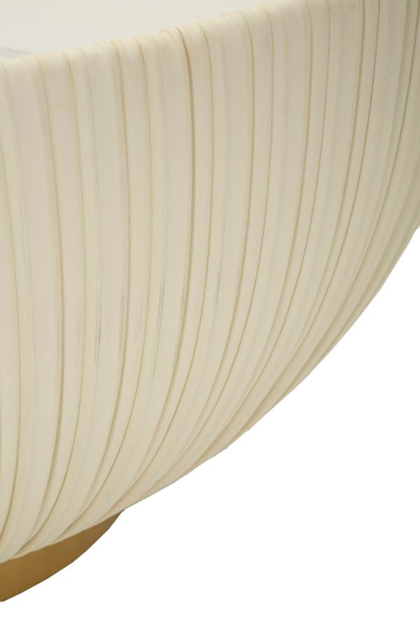 Măsuță de Cafea Mauro Ferretti Elge, Crem/Auriu/Alb, Ø71 cm