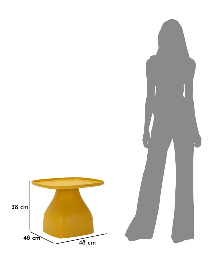 Măsuță de Cafea Mauro Ferretti Gea, Yellow, 48x38 cm