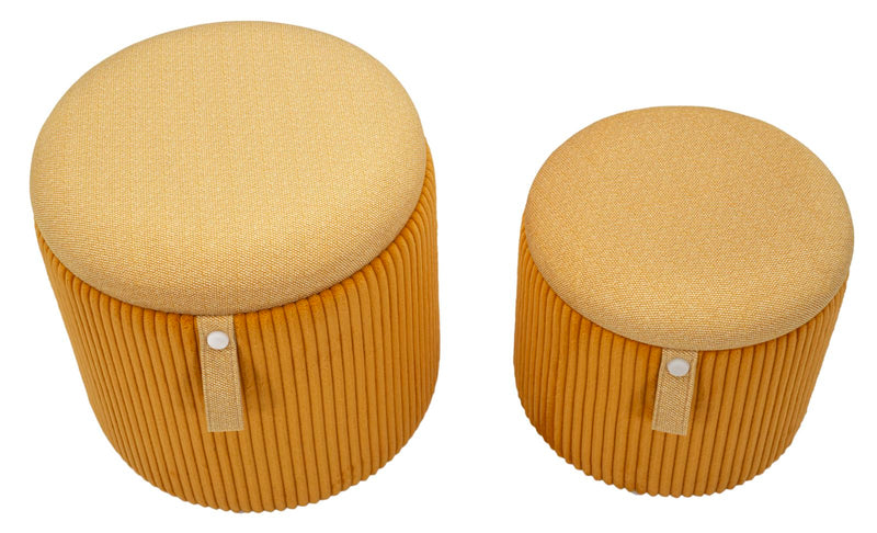Taburet cu Depozitare Mauro Ferretti Bolzano, Yellow, Ø38 cm