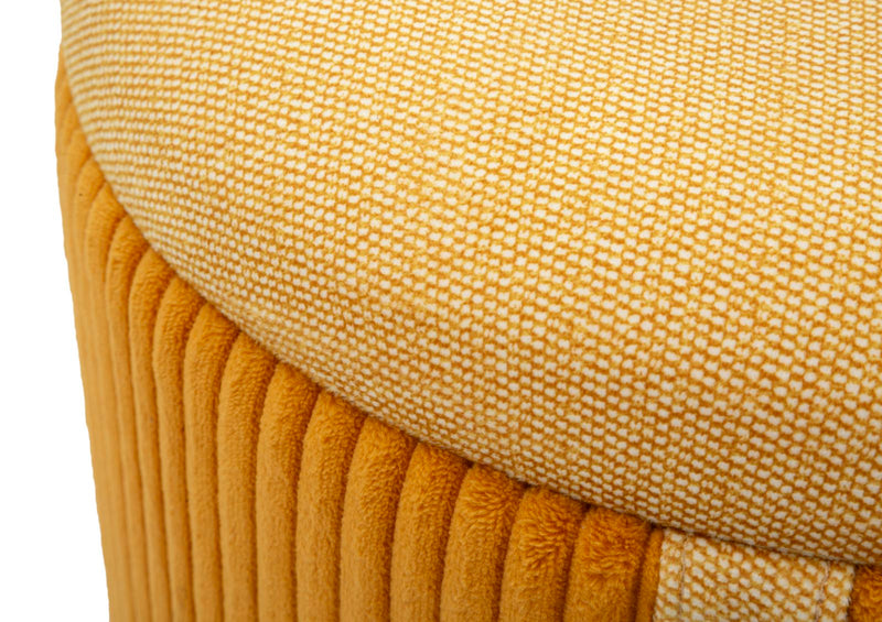 Taburet cu Depozitare Mauro Ferretti Bolzano, Yellow, Ø38 cm
