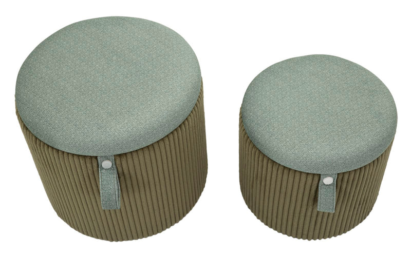 Taburet cu Depozitare Mauro Ferretti Bolzano, Verde, Ø38 cm