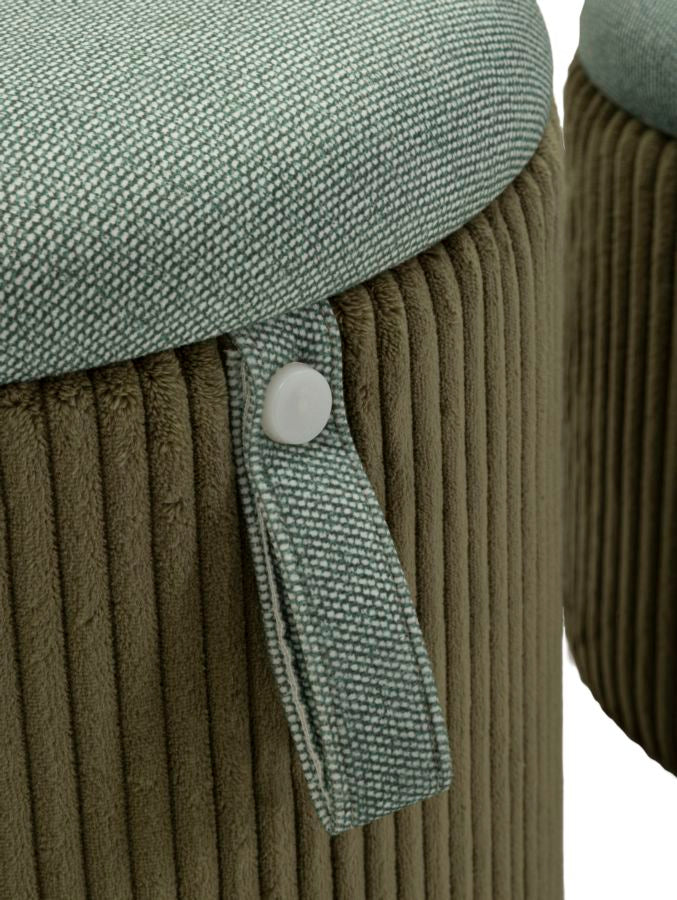 Taburet cu Depozitare Mauro Ferretti Bolzano, Verde, Ø38 cm