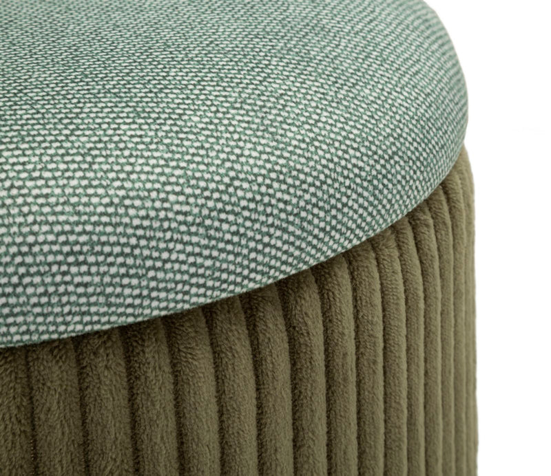 Taburet cu Depozitare Mauro Ferretti Bolzano, Verde, Ø38 cm