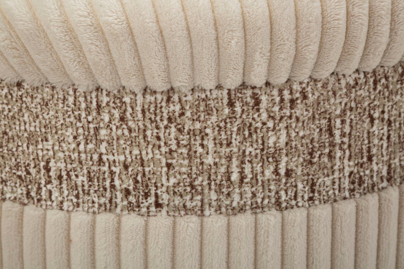 Taburet cu Depozitare Mauro Ferretti Curtain, Crem, Ø40 cm