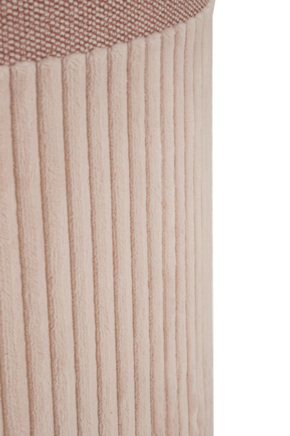 Taburet cu Depozitare Mauro Ferretti C/Curtain Box, Roz, Ø40 cm