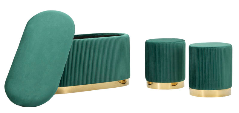 Consolă Mauro Ferretti S Shopy, Verde/Auriu