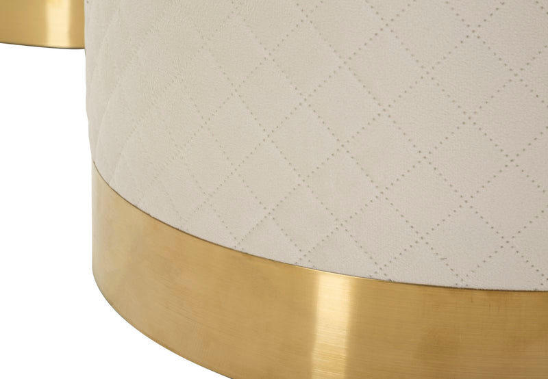 Măsuță Mauro Ferretti Display Shop, Crem/Auriu, Ø60 cm
