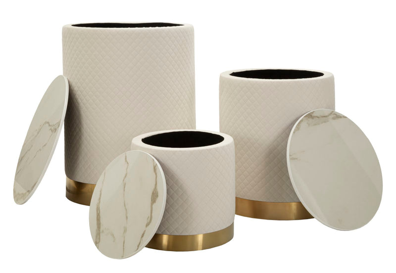 Măsuță Mauro Ferretti Display Shop, Crem/Auriu, Ø60 cm