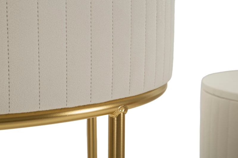 Măsuță Mauro Ferretti Tables Wedding Rotund, Crem/Auriu, Ø50 cm