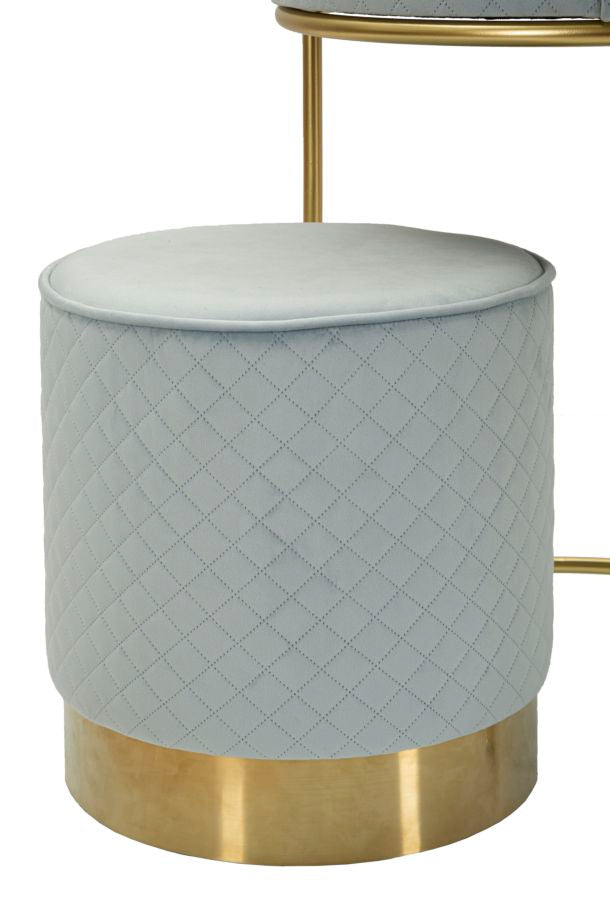 Noptieră Mauro Ferretti, Albastru Deschis/Auriu, Ø52 cm
