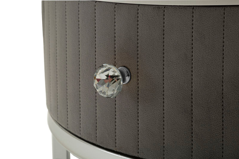 Măsuță de Cafea Mauro Ferretti S Greys, Gri/Argintiu, Ø70 cm