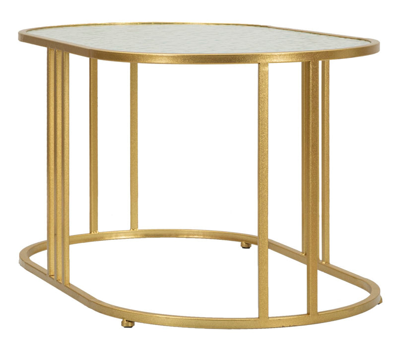 Măsuță de Cafea Mauro Ferretti Antalia, Auriu, 90x45 cm