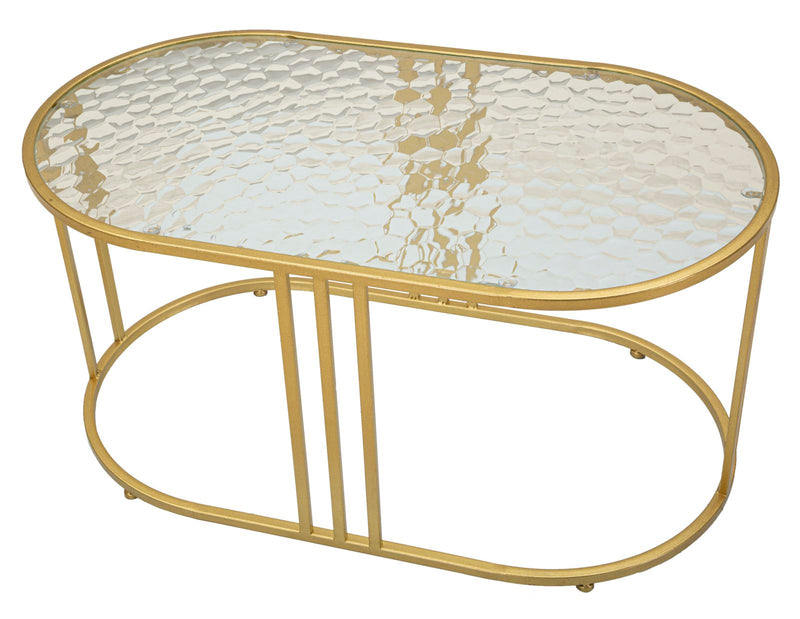 Măsuță de Cafea Mauro Ferretti Antalia, Auriu, 90x45 cm