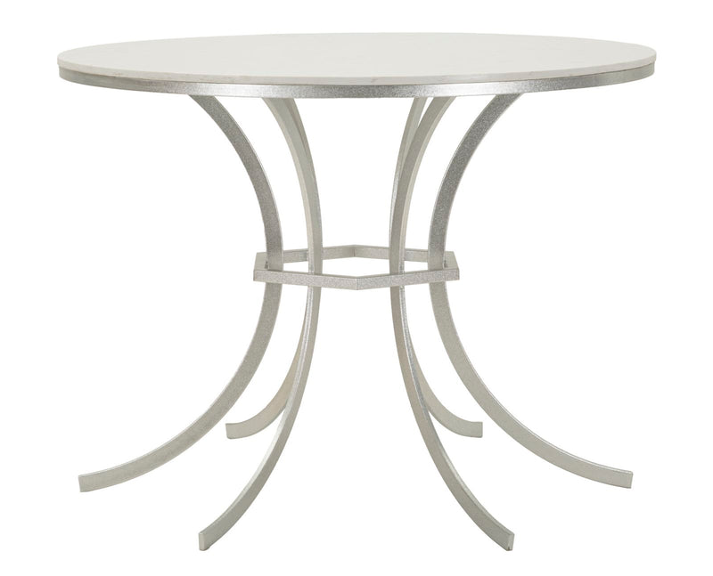 Masă Dining Mauro Ferretti Istanbul, Argintiu/Alb, Ø100 cm