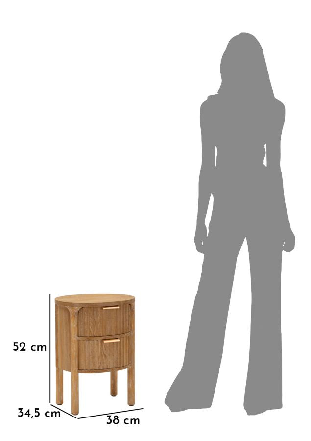 Noptieră Mauro Ferretti Nightstand Gothenburg, Maro, 38x52 cm